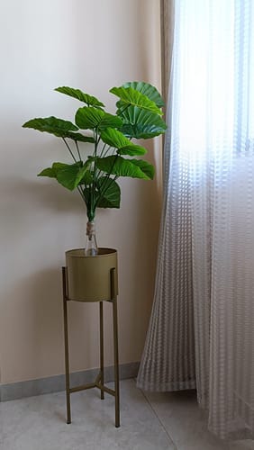 Customer photo review of UnitedCrafts Modern Big Tall Metal Pots Stands for Home Decoration (Set of 3)