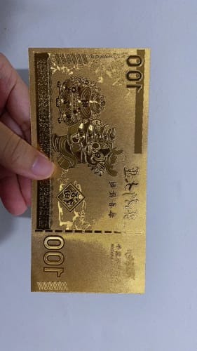 Customer photo review of GOLD LUCKY DRAGON FOIL - GOOD LUCK CHARMS FOR MONEY