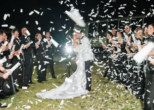 Customer photo review of Confetti Cannons - Pure White (Biodegradable)