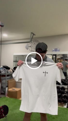 Customer video review of Faith Over Fear Tee - White