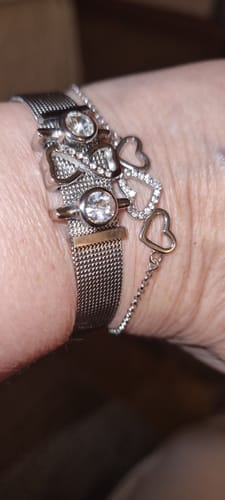 Customer photo review of Mesh bracelet silver