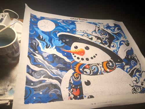 Customer photo review of Abstract Snowman