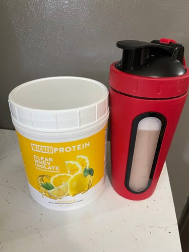 Customer photo review of WICKED Lemonade Clear Whey Isolate Protein Powder