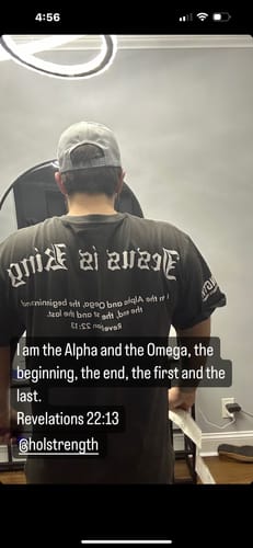 Customer photo review of Jesus Is King Oversized Tee - Gunmetal