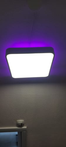 Kundenbewertung mit Foto zu LEDVANCE Wifi SMART+ ORBIS BACKLIGHT LED Deckenleuchte RGBW mehrfarbig 35x35cm Tunable Weiß 28W / 3000-6500K weiß