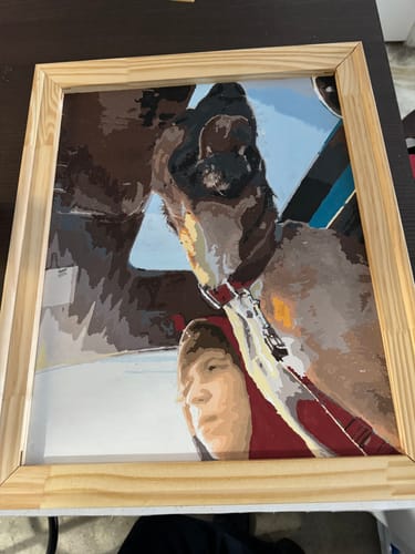 Customer photo review of Custom Paint By Numbers Kit