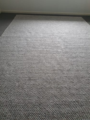 Customer photo review of Scandi Contemporary Grey Wool Rug