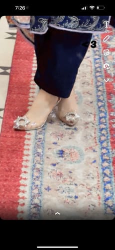 Customer photo review of Cinderella Glass Sandals (Sliver)