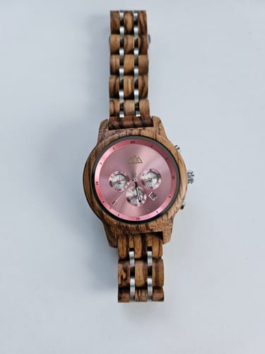 Customer photo review of Grosse Montre Femme en Bois - Outdoor Zebra