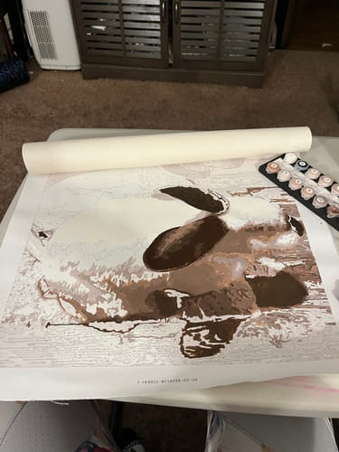 Customer photo review of Custom Paint By Numbers Kit