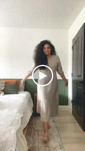 Customer video review of maple dress