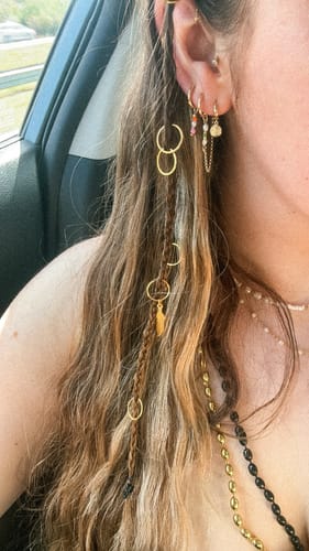 Customer photo review of Peacock Earrings Set