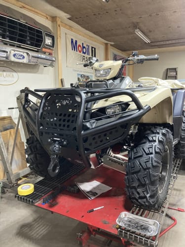 Customer photo review of Complete Aluminum Skid Plates for Yamaha Kodiak 450 (2018+)