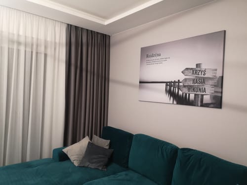 Customer photo review of Płótno z drogowskazem „Pomost” czarno-białe