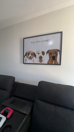 Customer photo review of Custom Pet Portrait - Three Pets