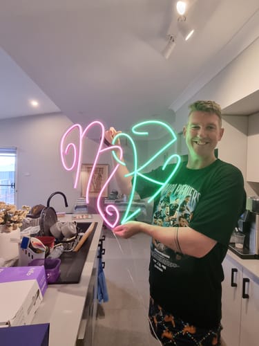 Customer photo review of Custom neon sign for clients