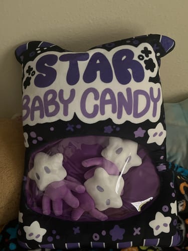 Customer photo review of Star Baby Candy Bag Plush Pillow - Preorder