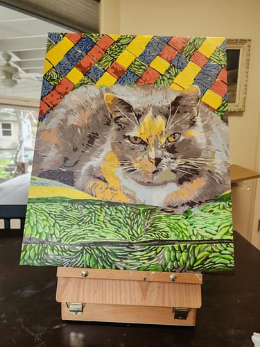 Customer photo review of Custom Paint By Numbers Kit