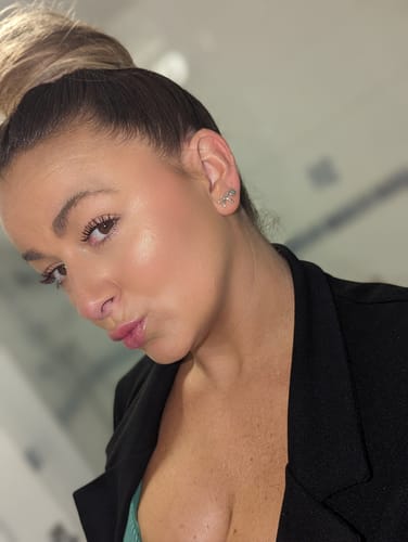 Customer photo review of Sweet Diamond Bow Studs