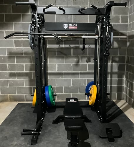 Customer photo review of MAJOR FITNESS All-in-One Home Gym Smith Machine Package Spirit B52