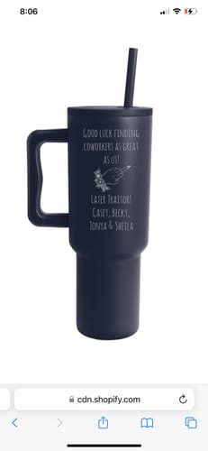 Customer photo review of TREK TUMBLER | 40 oz