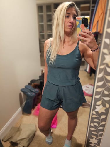 Customer photo review of rue swim romper