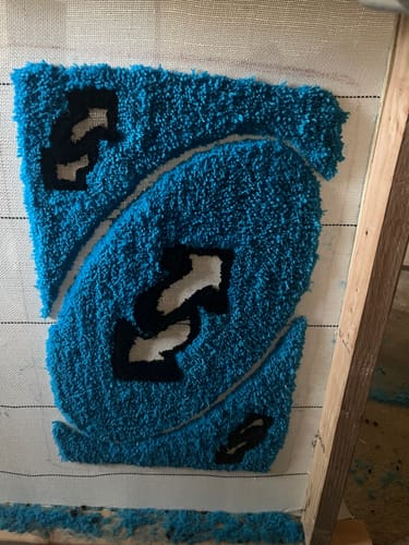 Customer photo review of Tufting Starter Kit — Extra Fabric