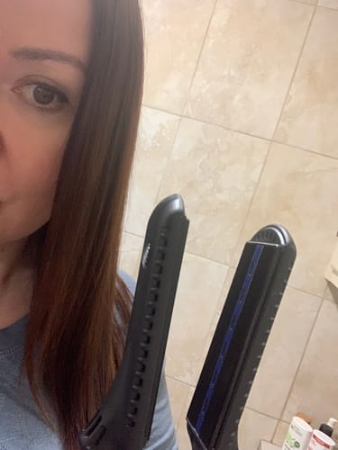 Customer photo review of Premium Pico Infrared Black Titanium Flat Iron 1.5"
