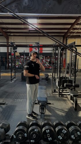 Customer photo review of Powered By Faith Oversized Tee - Black