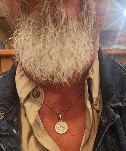 Customer photo review of "To My Husband" - Compass Pendant