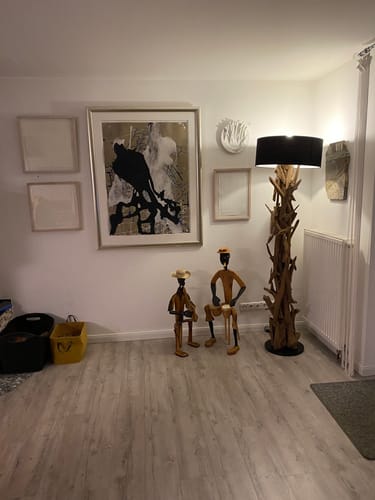 Customer photo review of Stehlampe Teakholz BLUMA | Höhe 180 cm | inkl. Lampenschirm