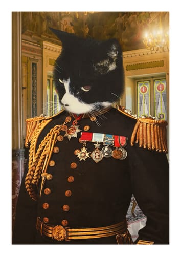 Customer photo review of The Earl - Custom Pet Portrait