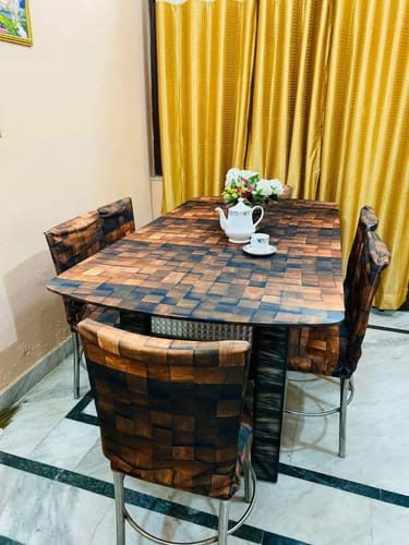 Customer photo review of DivineTrendz Exclusive - Wooden Blocks Elastic Chair & Table Cover