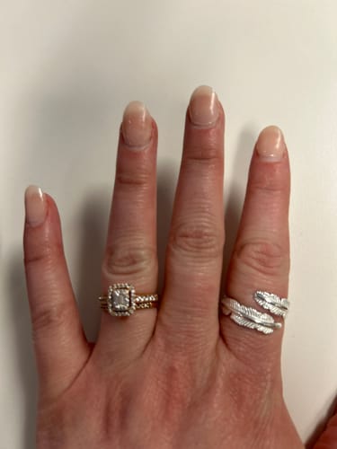 Customer photo review of Feather From An Angel Ring