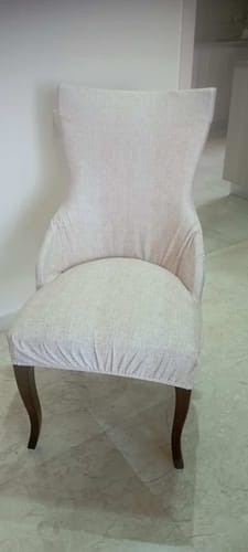 Customer photo review of DivineTrendz Exclusive - Cream Juth Chair Cover
