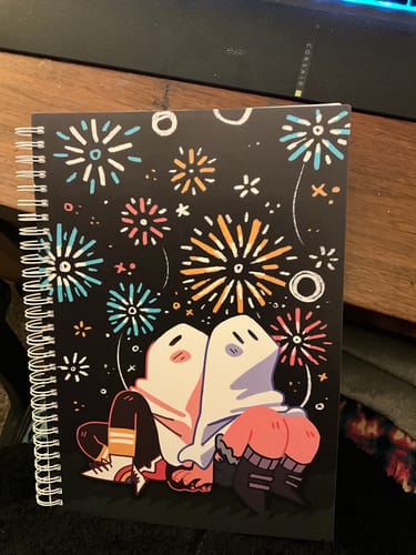 Customer photo review of Firework Ghosts Large Reusable Sticker Book