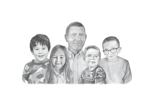 Customer photo review of Black & White pencil 🇬🇧 50 x 70cm Portraits