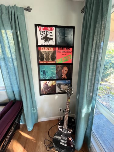 Customer photo review of 12" Vinyl Record Display Frame - LP Wall Storage