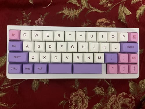 Customer photo review of IDOBAO PBT Dye-sublimation Customized Keycaps Kit for 40% Layout MX Mechanical Keyboard