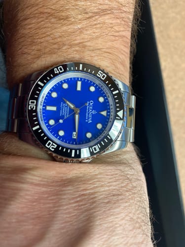 Customer photo review of Oceaneva™ Men's Deep Marine Explorer II 1250M Pro Diver Watch Blue Mother Of Pearl