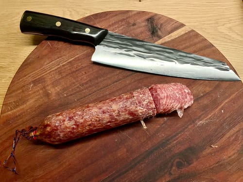 Customer photo review of Handgeschmiedetes Kochmesser - Carbonwood