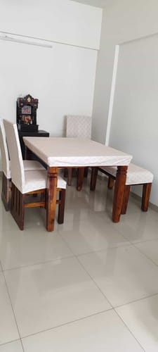Customer photo review of DivineTrendz Exclusive - Cream Juth Elastic Chair & Table Cover