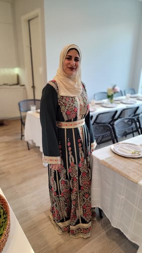 Customer photo review of Olive Green Moroccan Style Full Embroidered Kaftan