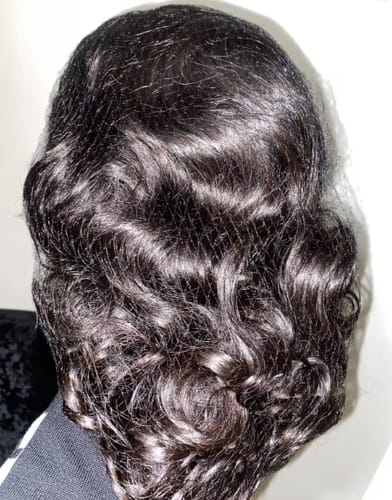 Customer photo review of Wavymy M-Cap 9x6 Lace Wear Go Glueless Ocean Wave Pre-bleached Wigs 180% Density