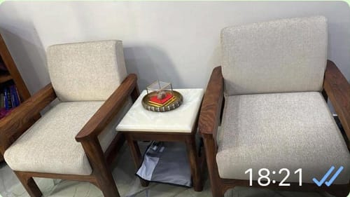 Customer photo review of Cream Juth Elastic Sofa Slipcovers