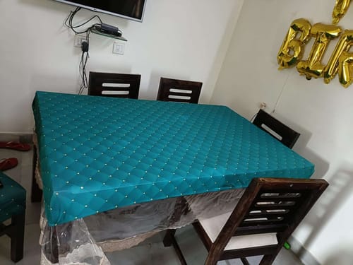 Customer photo review of DivineTrendz Exclusive - Luxurious Capitone Elastic Table Cover