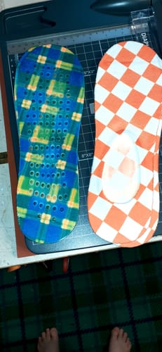 Customer photo review of No Show Socks with GRIPS