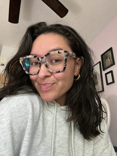 Customer photo review of Allie Hoop Clip On Earrings in Gold