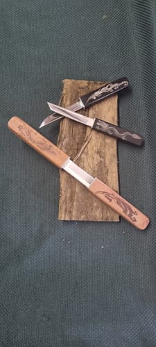 Customer photo review of Limited Edition Onyx Black Dual Samurai Chef Knife