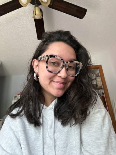 Customer photo review of Chunky Hoop Clip On Earrings in Silver